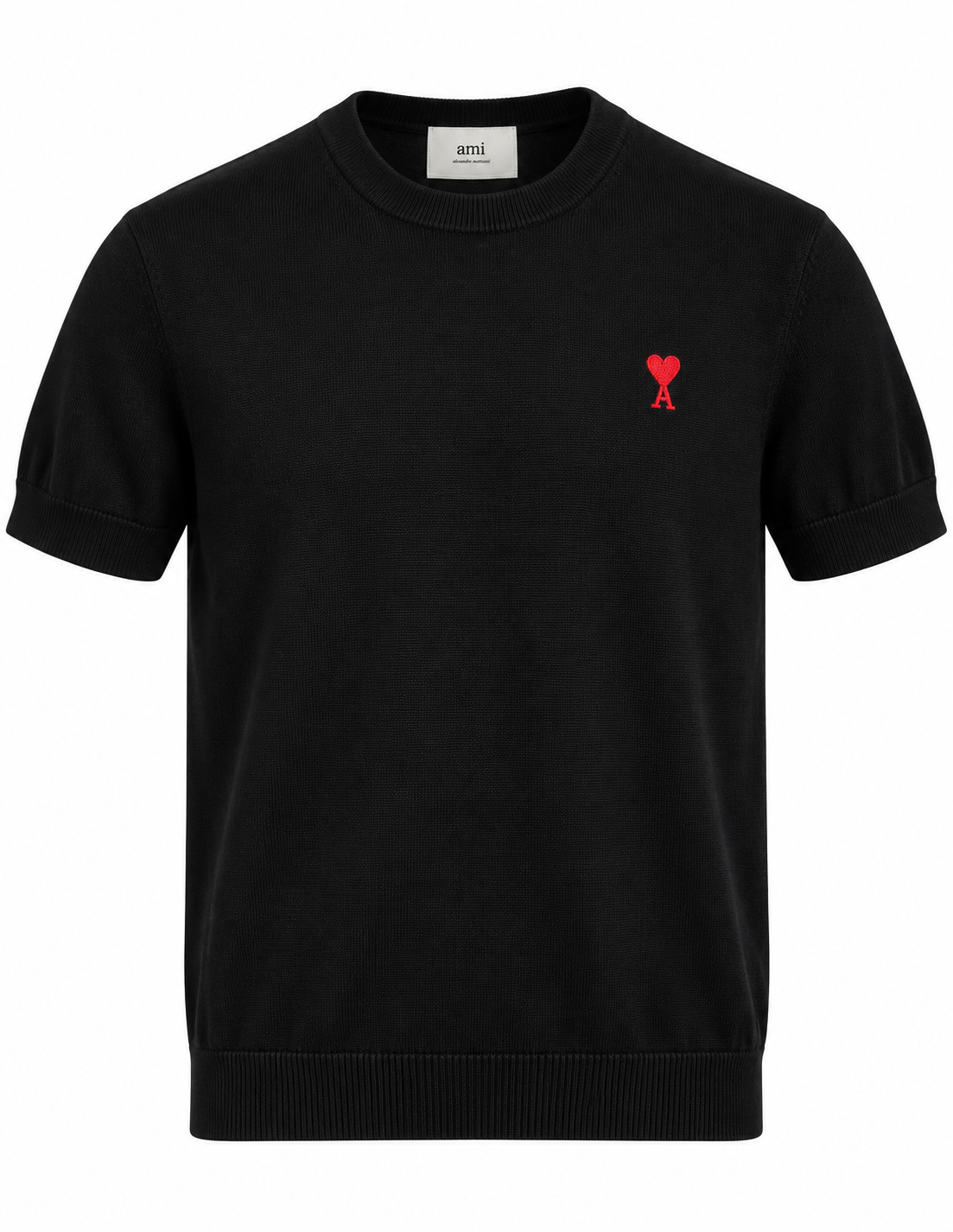 AMI de Coeur Knit T-Shirt – Black