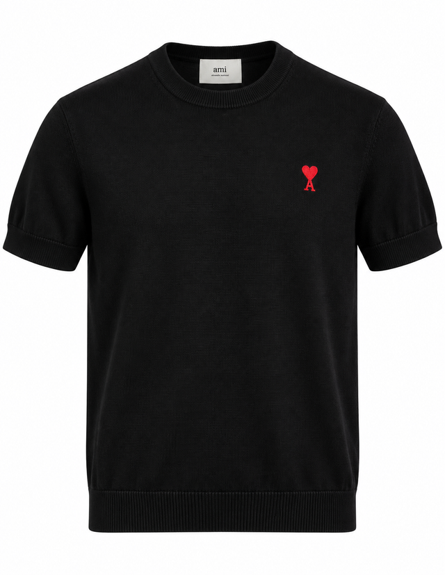 AMI de Coeur Knit T-Shirt – Black