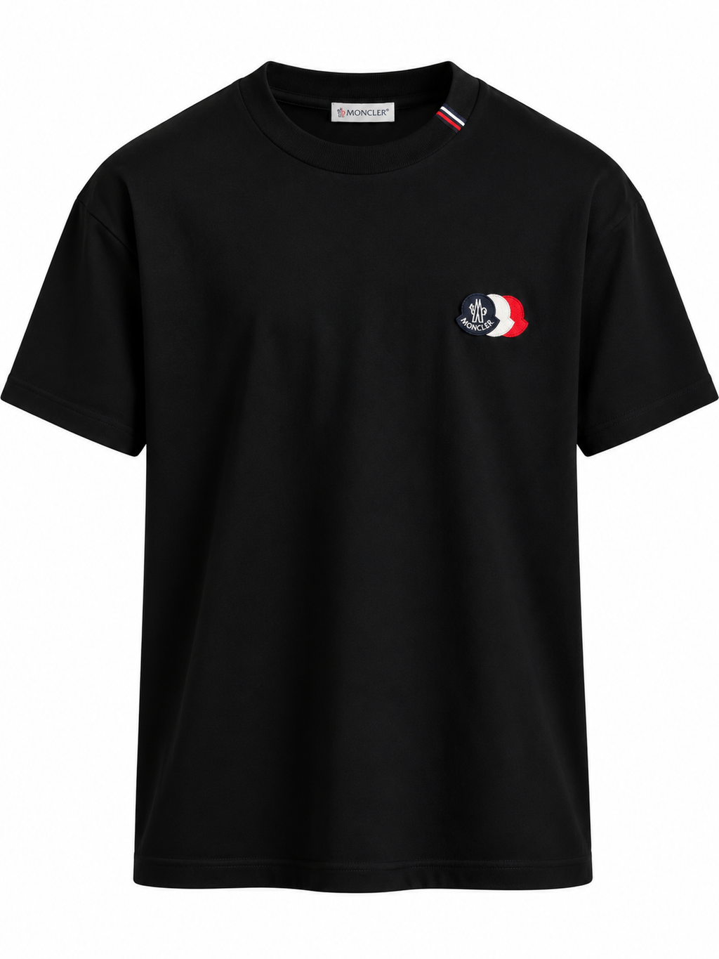 Moncler Tricolor Badge T-Shirt – Black