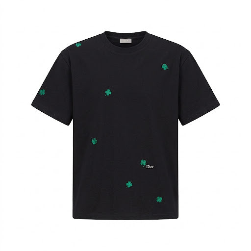 Dior Embroidered Clover T-Shirt – Black