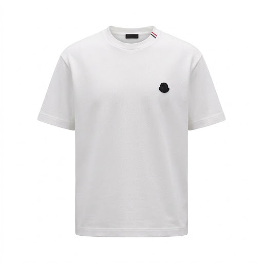 Moncler Logo Patch Cotton T-Shirt – White