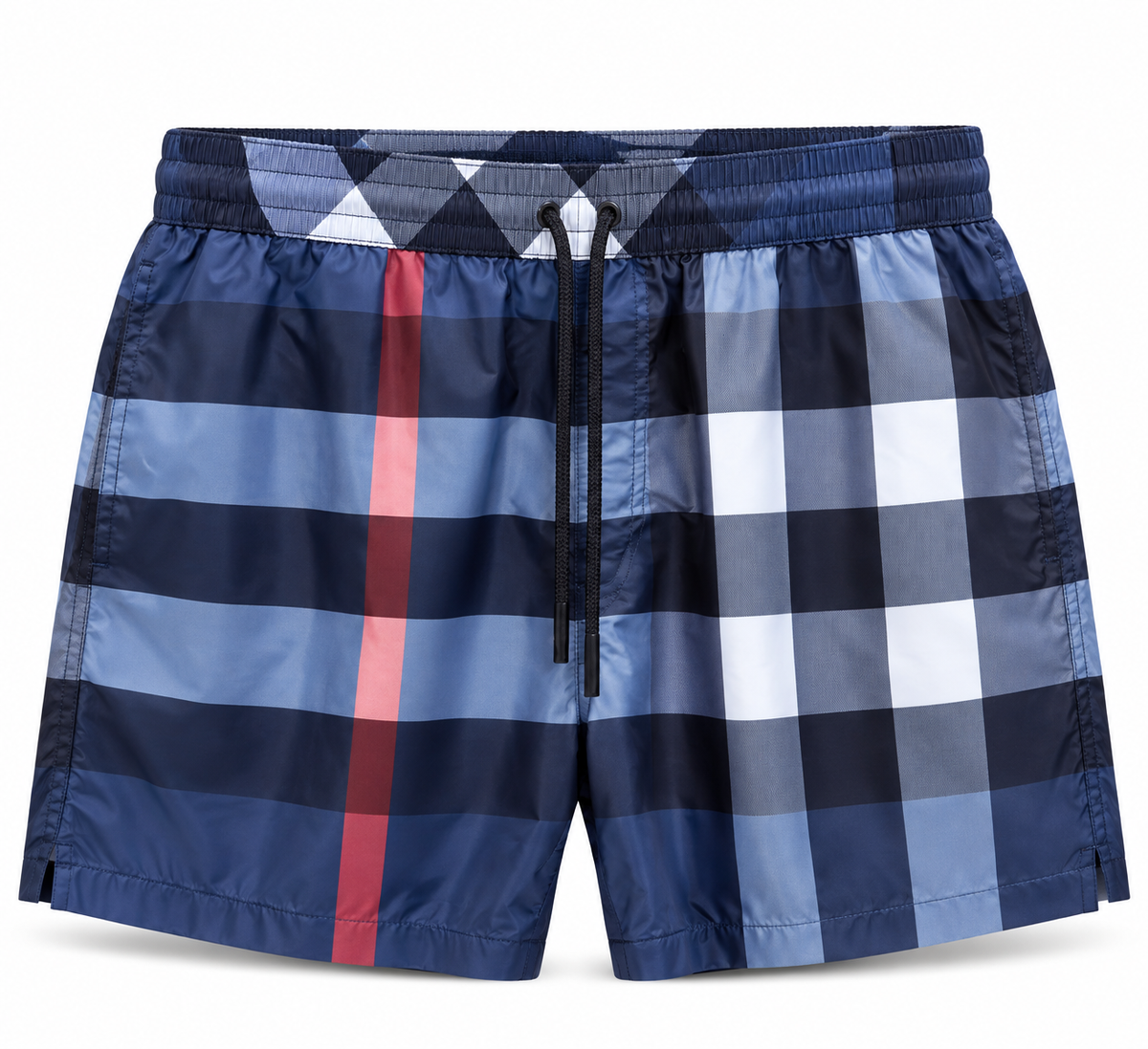 Burberry Check Drawstring Swim Shorts – Navy Blue