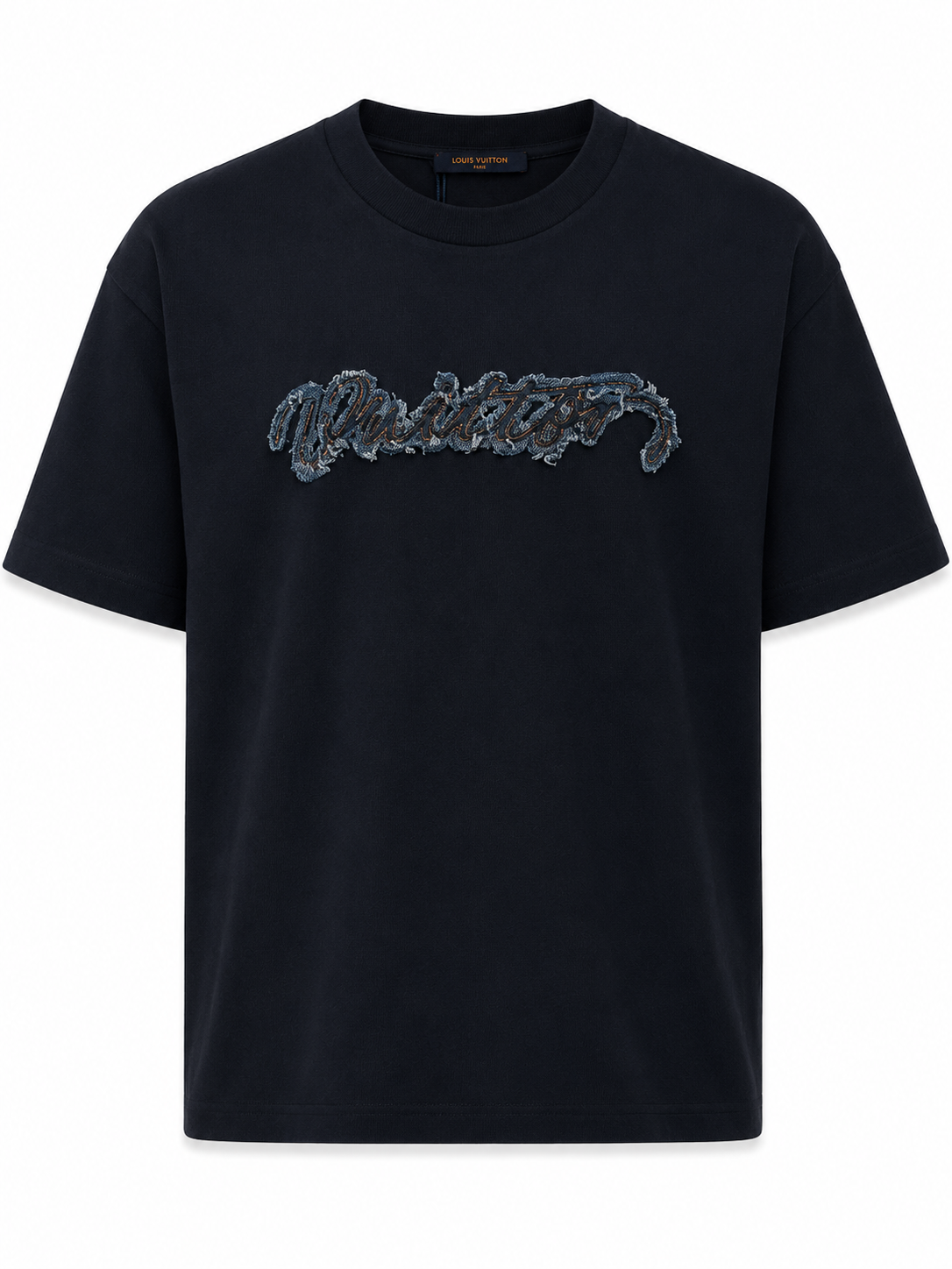 Louis Vuitton Denim Script T-Shirt – Black