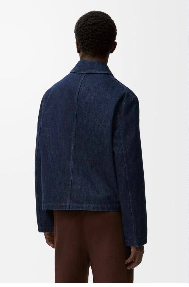 Loewe Leather Pocket Denim Jacket – Indigo Blue