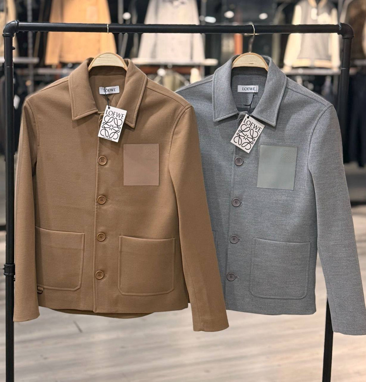 Loewe Anagram Patch Chore Jacket – Camel Beige