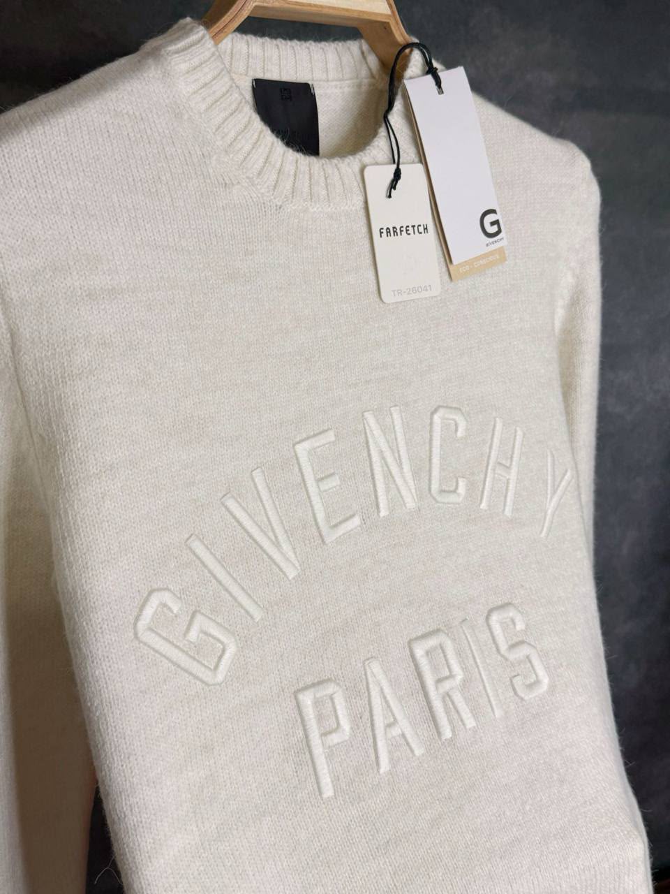 Givenchy Paris Logo Knit Sweater – Ivory White