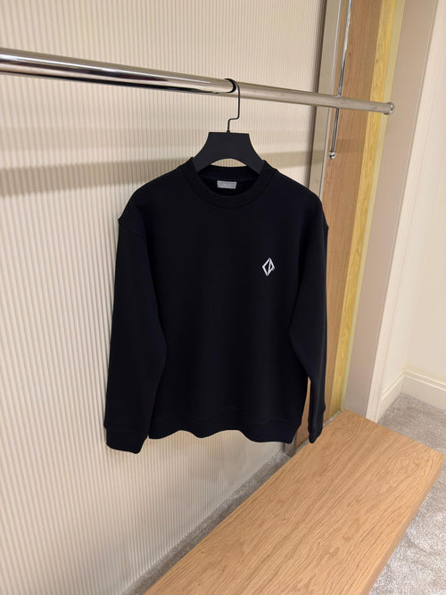 Amiri Black Minimal Logo Crewneck Sweatshirt