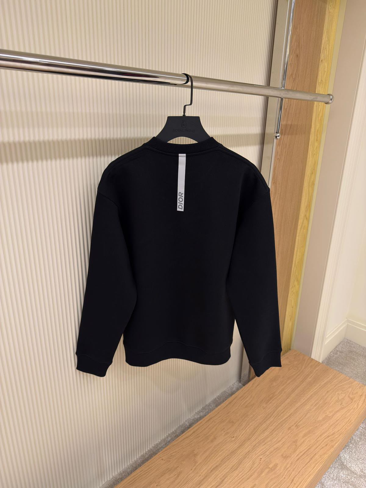 Amiri Black Minimal Logo Crewneck Sweatshirt