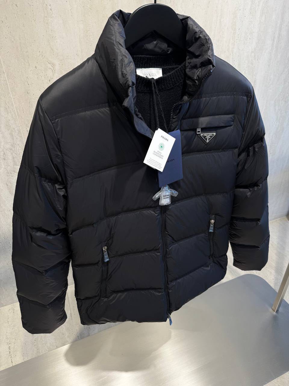 Prada Black Quilted Puffer Jacket