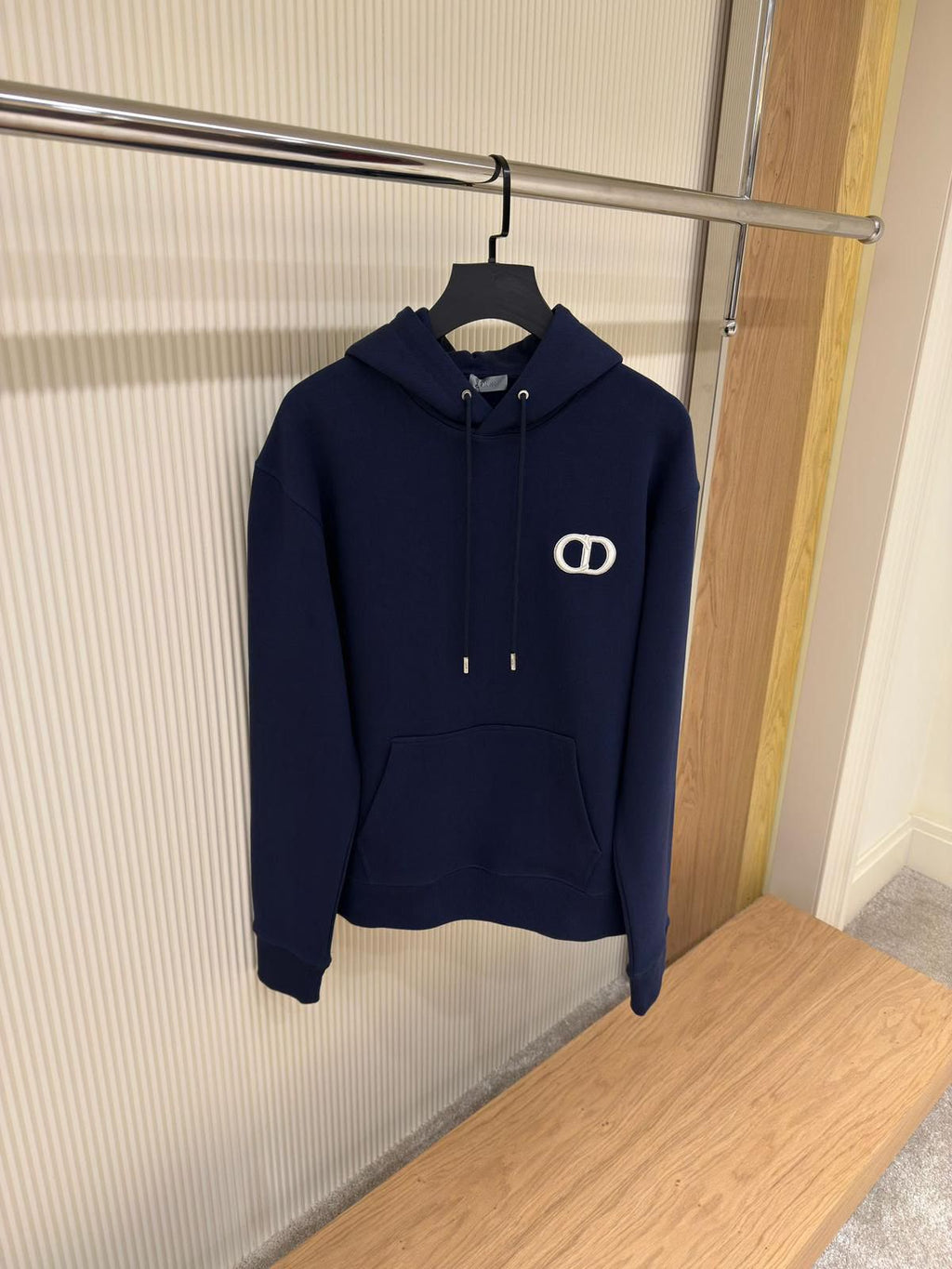 Dior CD Logo Hoodie – Navy Blue