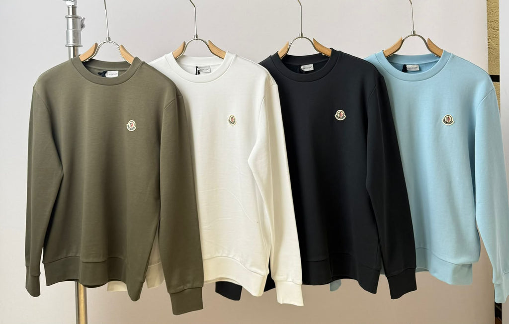 Moncler Olive Green Logo Crewneck Sweatshirt