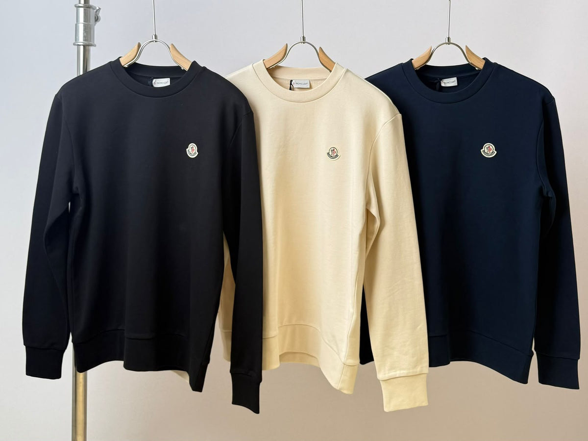 Moncler Navy Blue Logo Crewneck Sweatshirt
