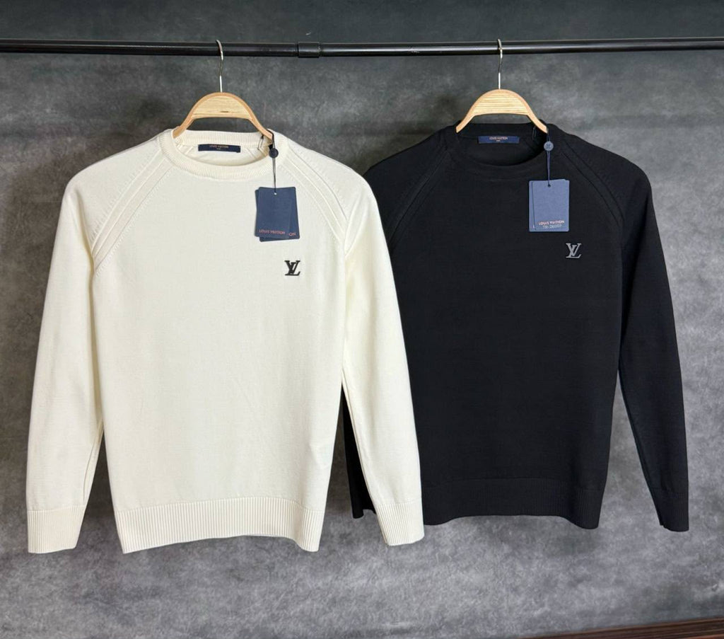Louis Vuitton LV Logo Raglan Knit Sweater – Ivory