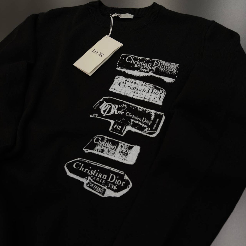 Dior Christian Dior Graphic Knit Sweater – Black