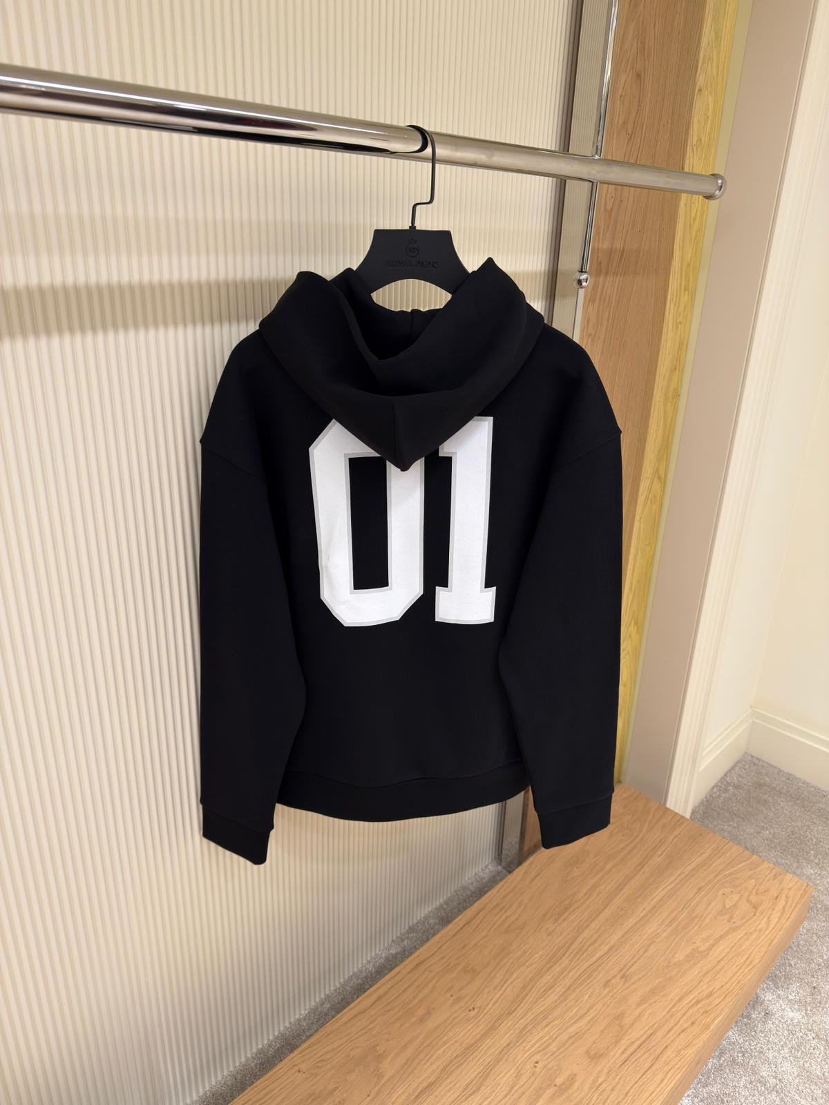 Balenciaga Black Varsity Logo Hoodie