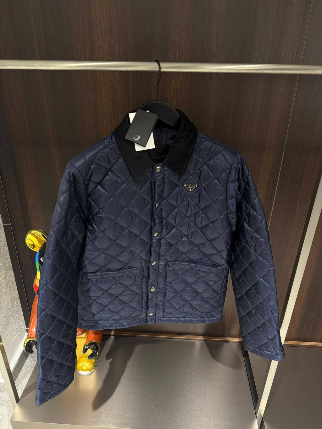 Prada Kapitone Re-Nylon Quilted Jacket – Navy Blue