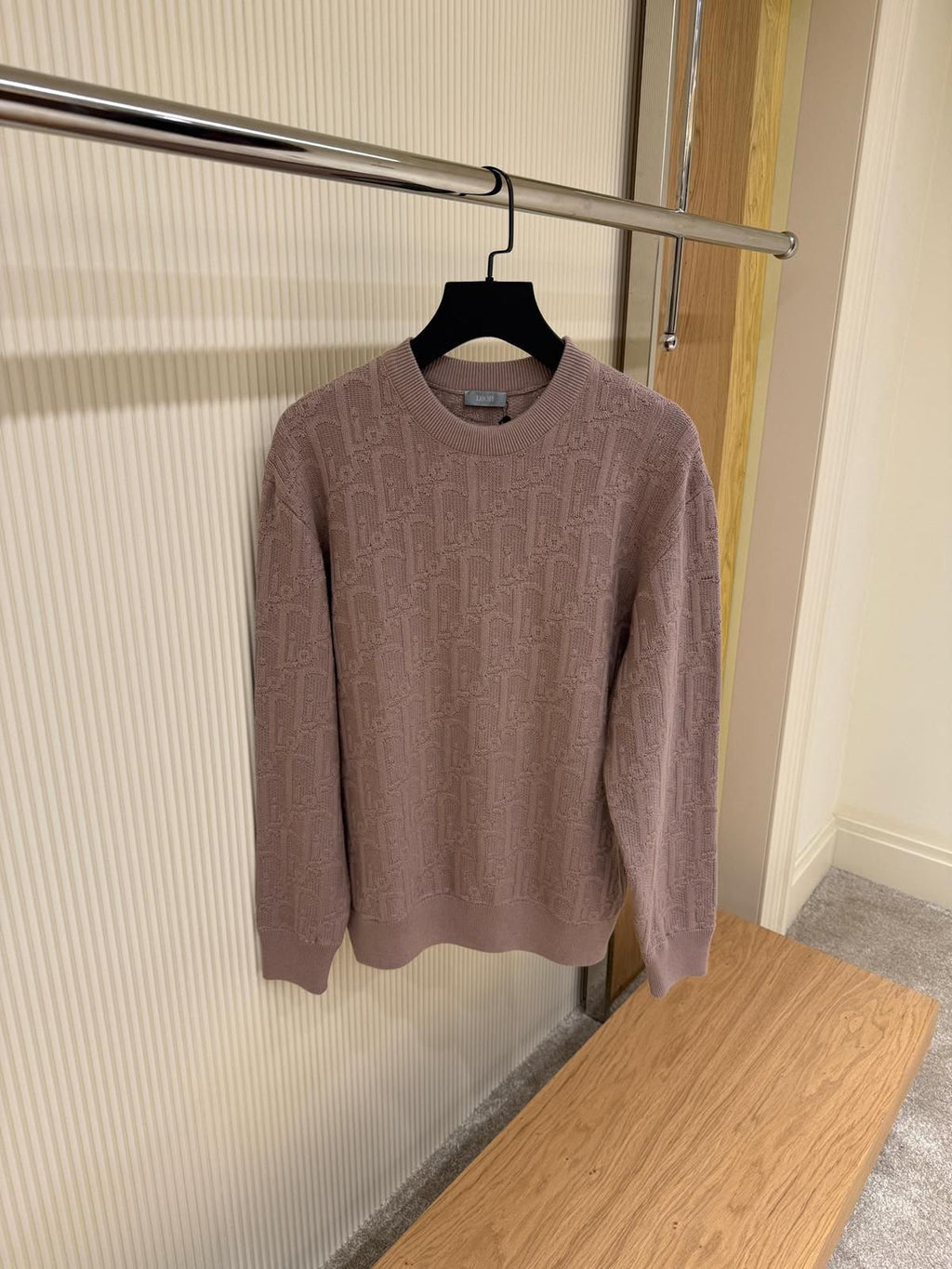 Dior Oblique Dusty Mauve Jacquard Sweater