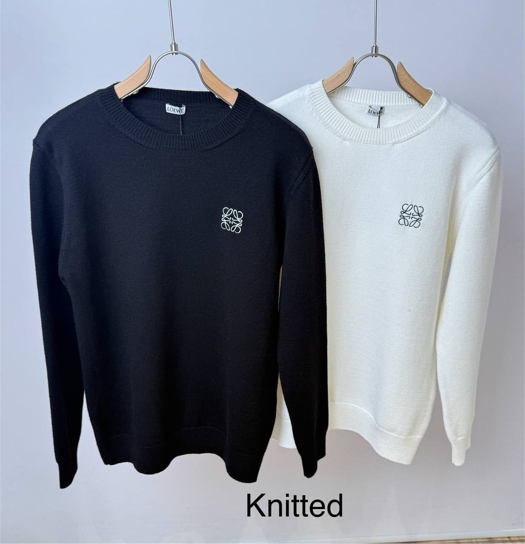 LOEWE White Anagram Knitted Sweater