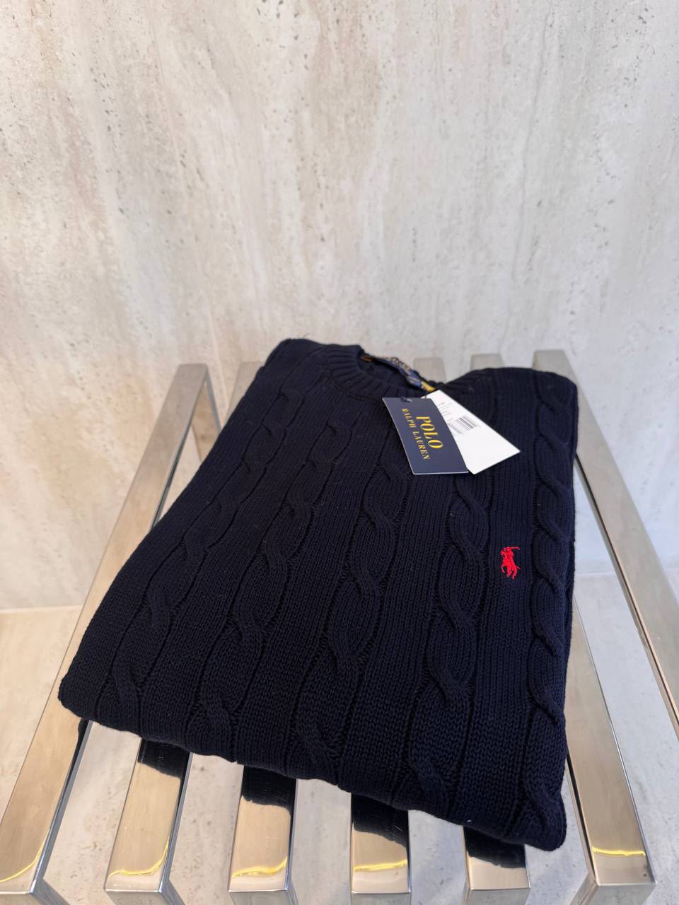 Polo Ralph Lauren Navy Cable-Knit Sweater