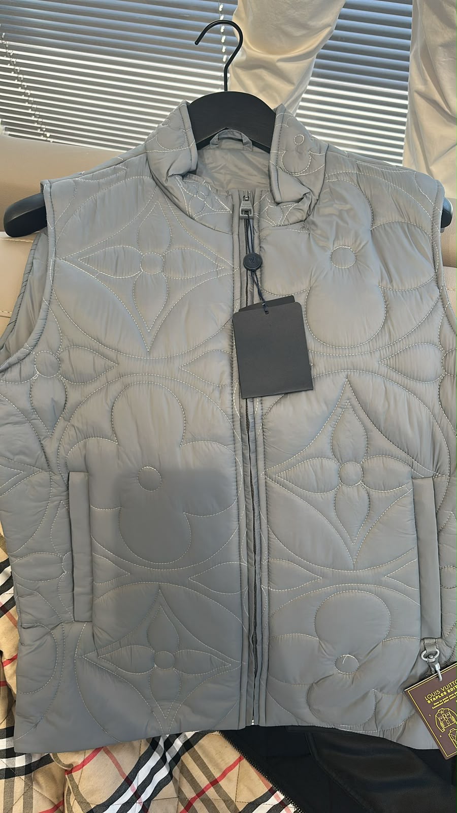 Louis Vuitton Monogram Quilted Puffer Vest – Grey