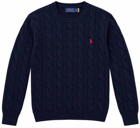 Polo Ralph Lauren Navy Cable-Knit Sweater