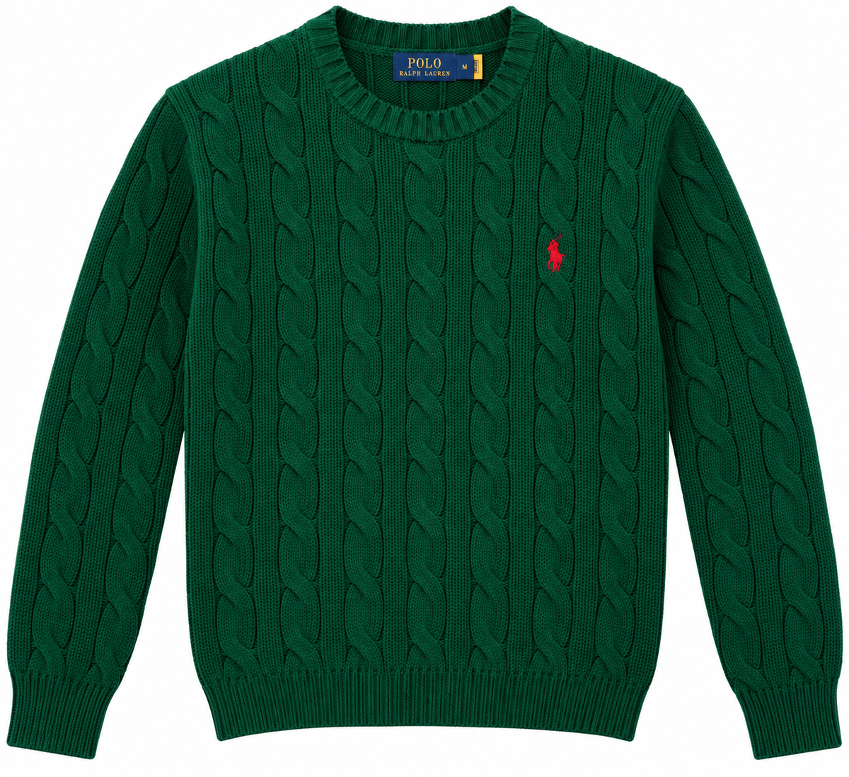 Polo Ralph Lauren Green Cable-Knit Sweater