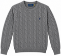 Polo Ralph Lauren Grey Cable-Knit Sweater