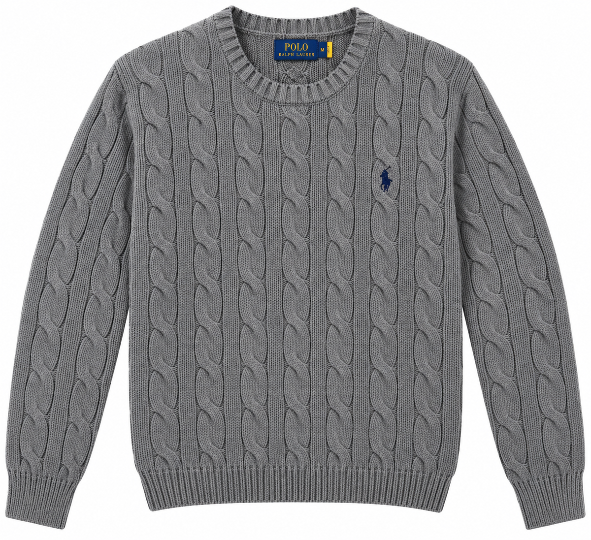 Polo Ralph Lauren Grey Cable-Knit Sweater