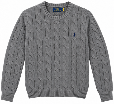 Polo Ralph Lauren Grey Cable-Knit Sweater
