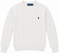 Polo Ralph Lauren White Cable-Knit Sweater