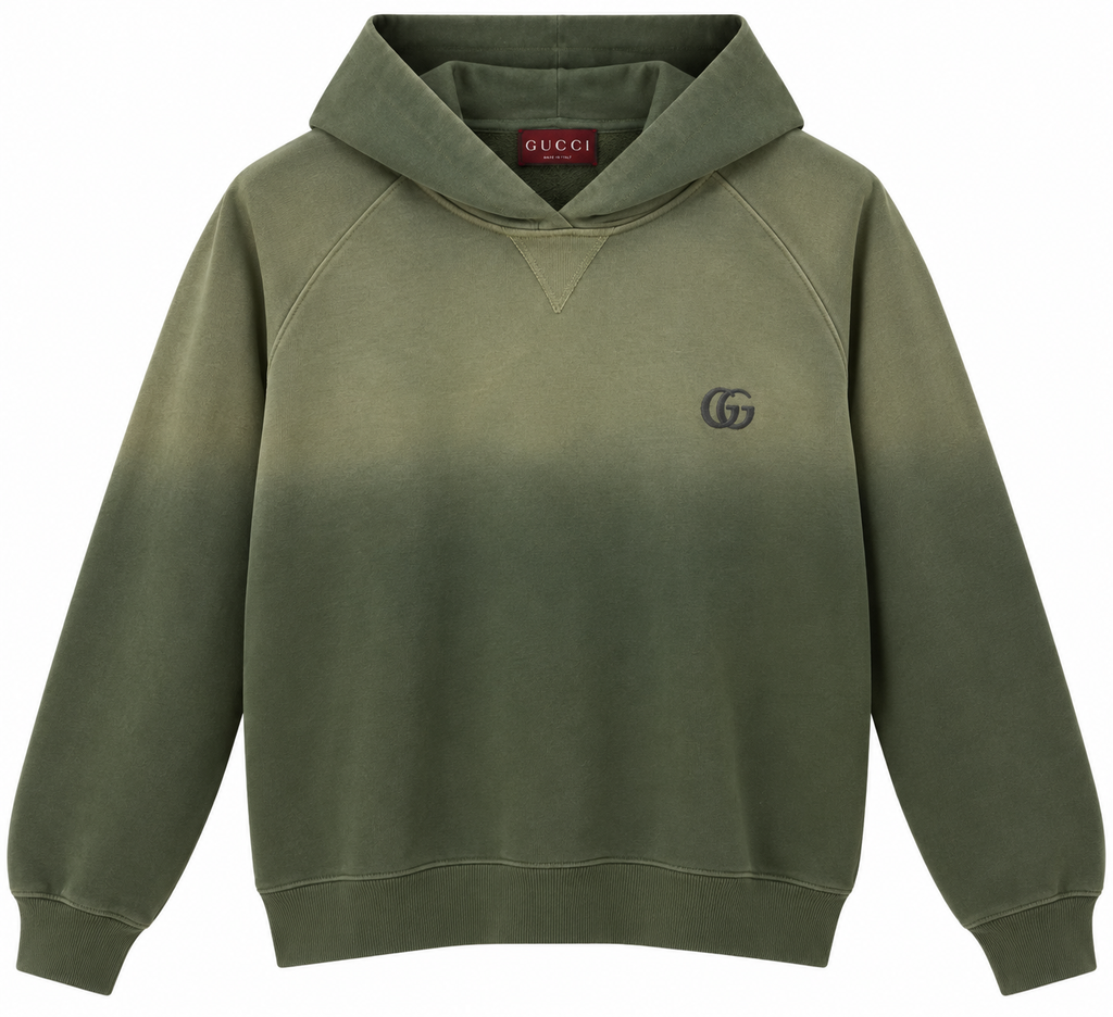Gucci Olive Green GG Logo Hoodie