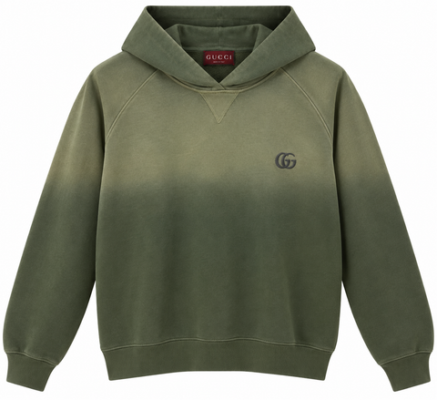Gucci Olive Green GG Logo Hoodie