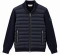 Moncler Navy Blue Quilted Knit Jacket