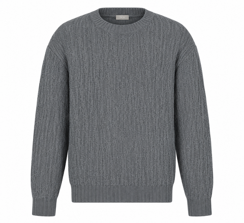 Dior Oblique Dark Grey Jacquard Sweater