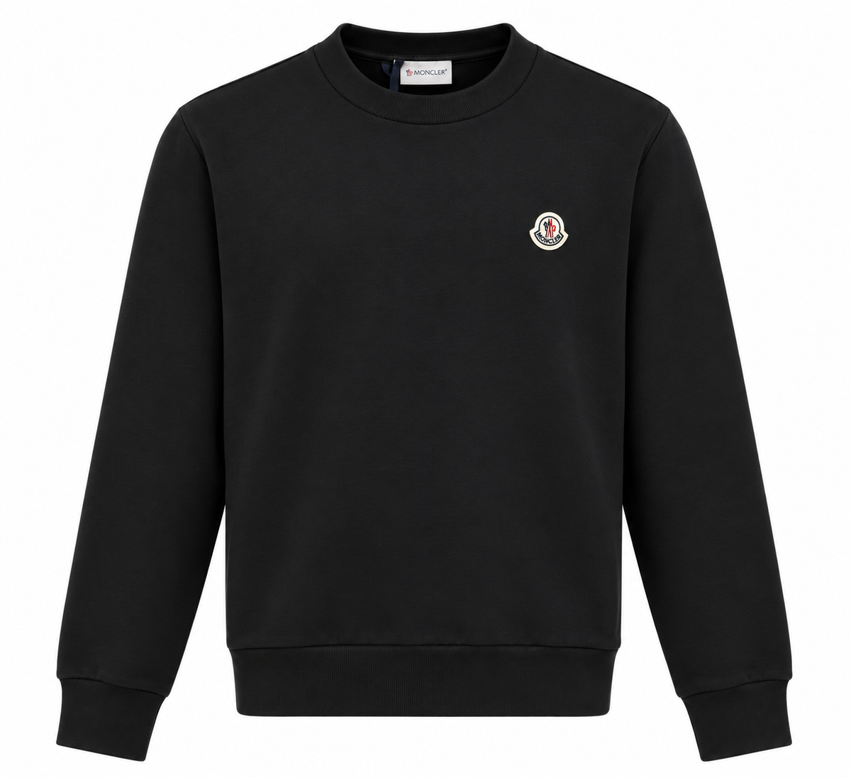 Moncler Black Logo Patch Crewneck Sweatshirt