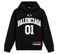 Balenciaga Black Varsity Logo Hoodie