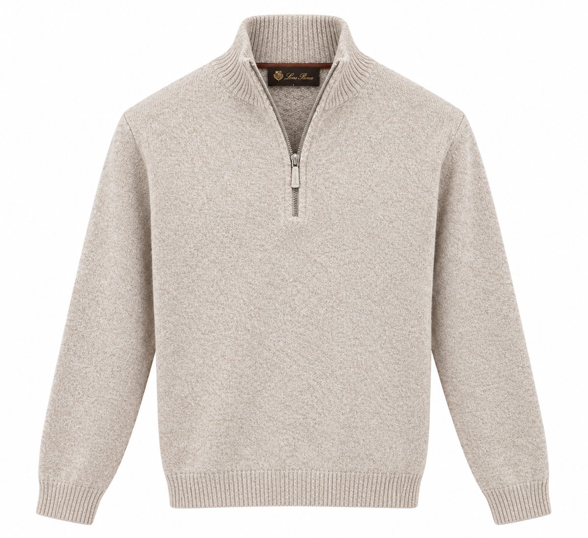 Loro Piana Light Beige Half-Zip Sweater