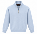 Loro Piana Light Blue Half-Zip Sweater