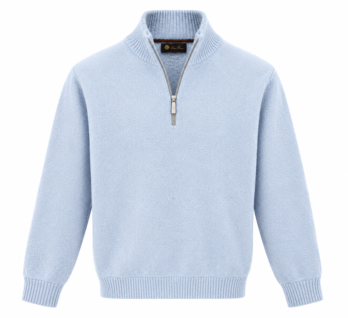 Loro Piana Light Blue Half-Zip Sweater