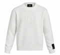 Fendi FF Logo Crewneck Sweater – White