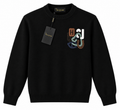 Billionaire Multicolor Monogram Knit Sweater – Black