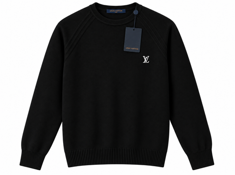 Louis Vuitton LV Logo Raglan Knit Sweater – Black