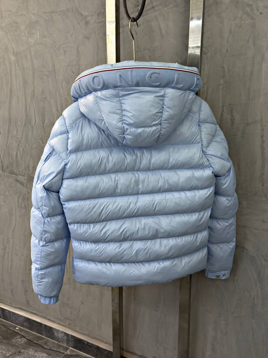 Moncler Hooded Puffer Jacket – Ice Blue