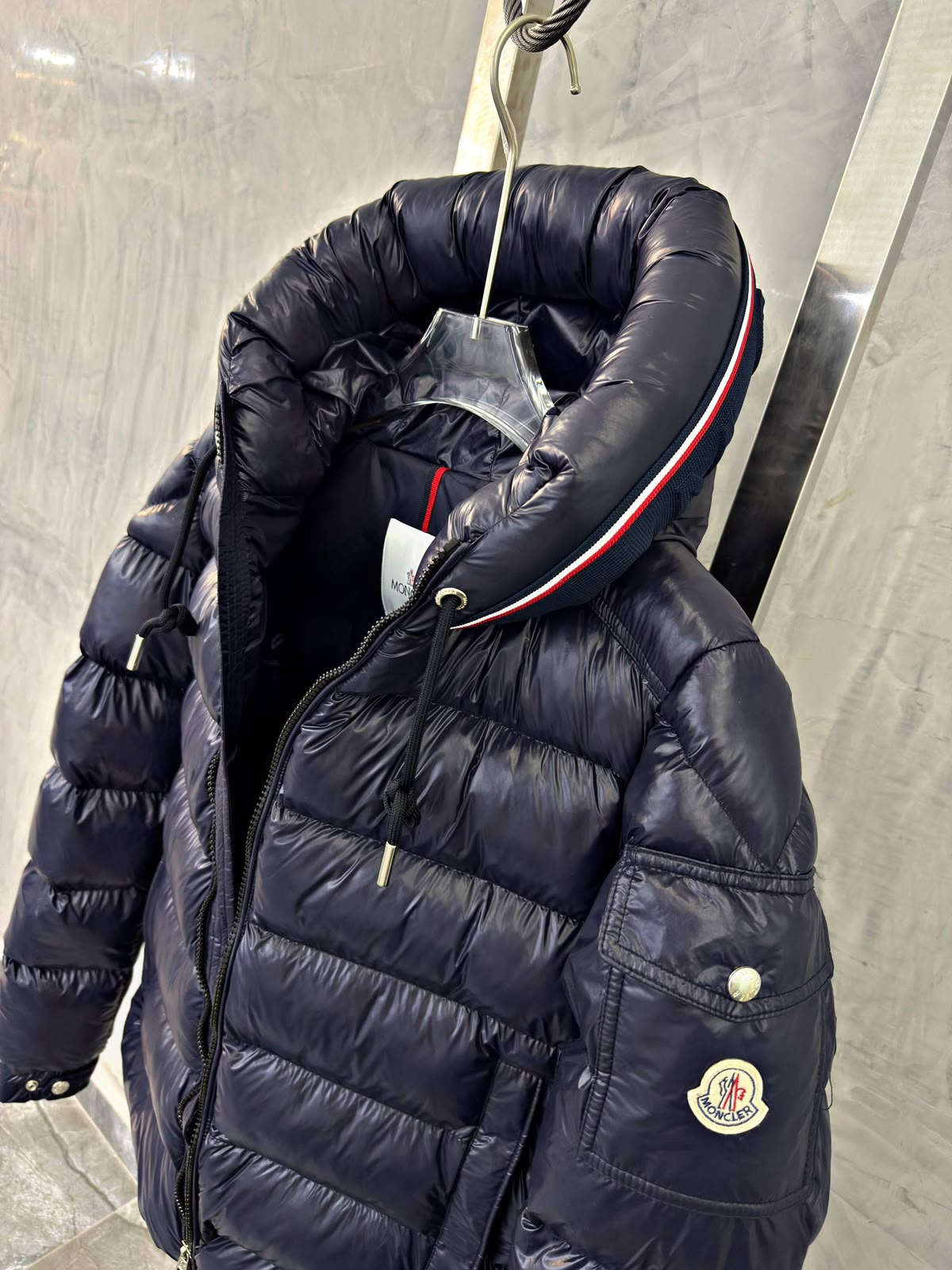 Moncler Hooded Puffer Jacket – Dark Navy