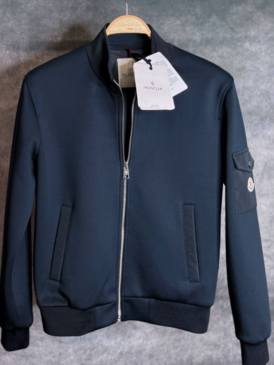 Moncler Zip-Up Bomber Jacket – Dark Navy