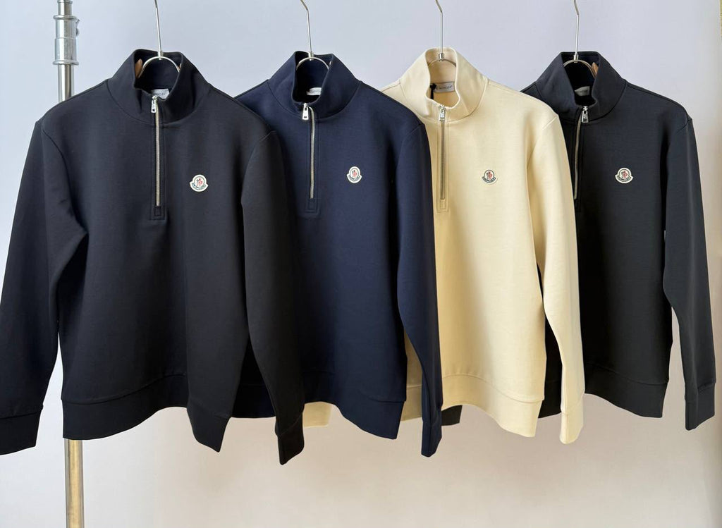 Moncler Half-Zip Sweatshirt – Cream