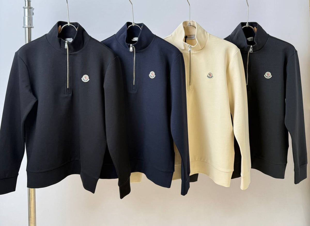 Moncler Half-Zip Sweatshirt – Cream