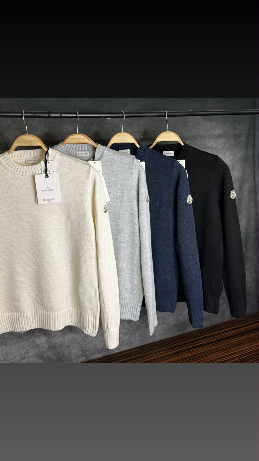 Moncler Logo Patch Knit Sweater – Black