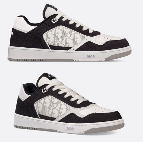 Dior B27 Oblique Low-Top Sneakers – Black & White