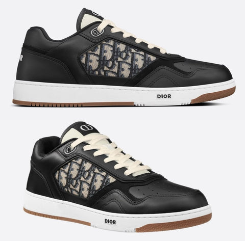 Dior B27 Oblique Low-Top Sneakers – Black & Beige